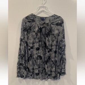NWT Lane Bryant Venezia Sheer Boho Blouse Top Shirt Womens Size 22/24 (724)